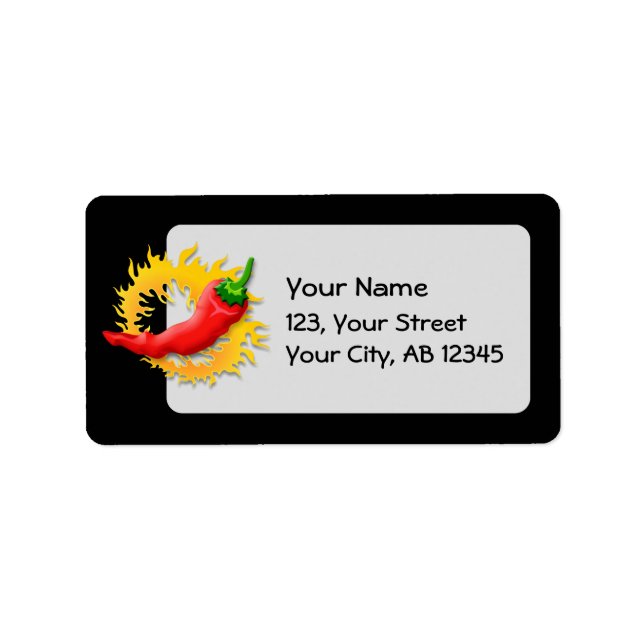 Etiqueta Pimenta com chama (Frente)