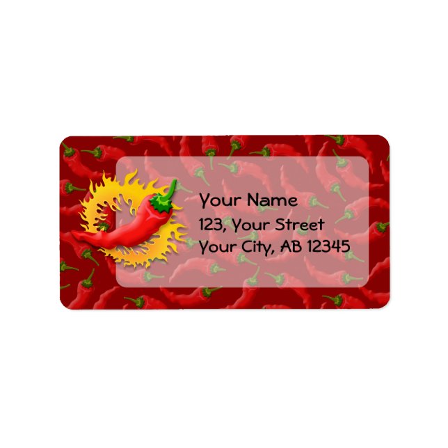 Etiqueta Pimenta com chama (Frente)