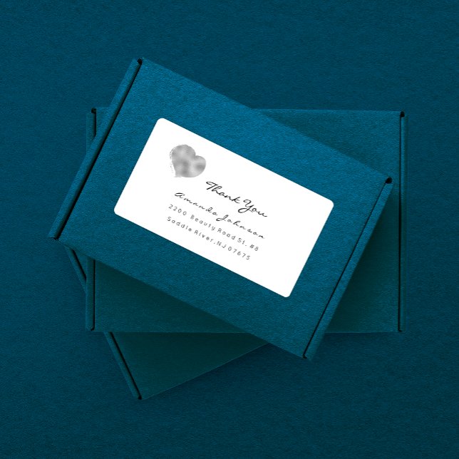 Etiqueta Pincel Metálico de Cinza de Prata - Obrigado (Criador carregado)