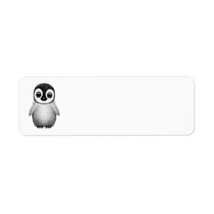 Etiqueta Pinguim bonito do bebê