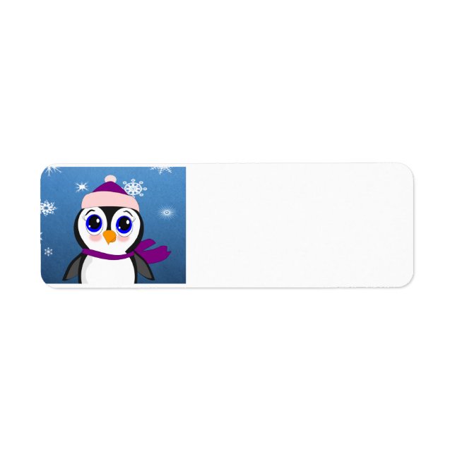 Etiqueta Pinguim com chapéu (Frente)