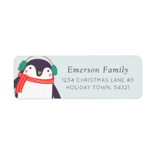 Etiqueta Pinguim do feriado