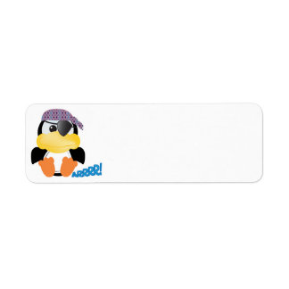 Etiqueta Pinguim-pirata de Cute Goofkins