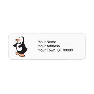 Etiqueta pinguim tuxedo bonito