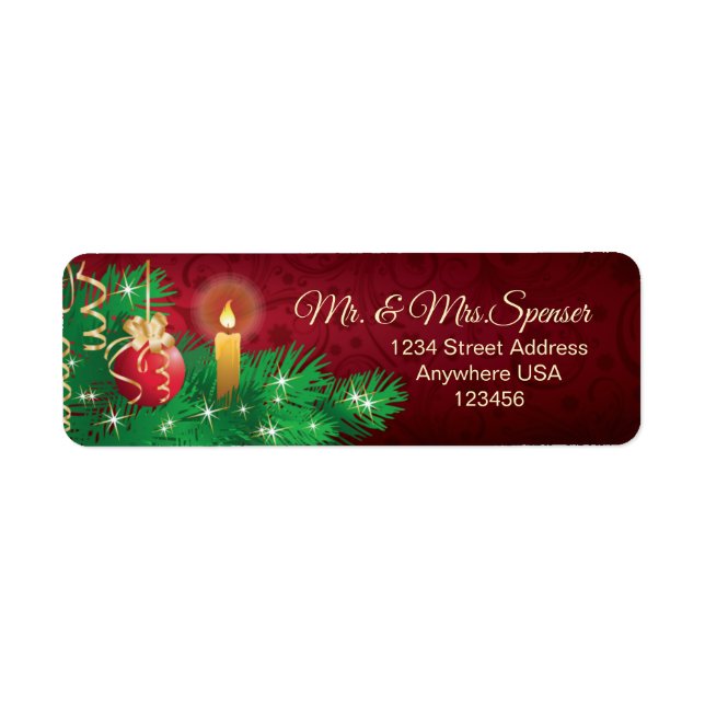 Etiqueta Pinheiro da Vela de Natal (Frente)