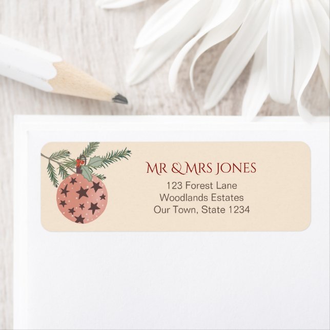 Etiqueta Pinheiros de Natal retro (Insitu)