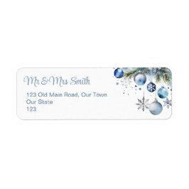 Etiqueta Pinheiros de neve, prata de Natal