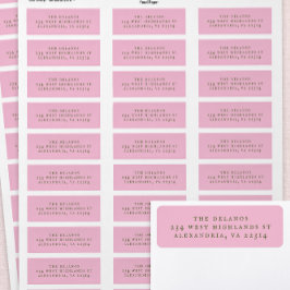 Etiqueta Pink and Green Simple Antique Serif Text