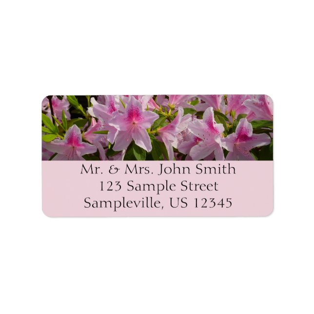 Etiqueta Pink Azalea Bush (Frente)