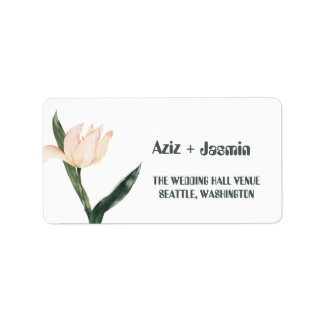 Etiqueta Pink blush floral