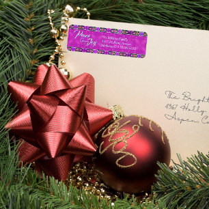 Etiqueta Pink Peace & Joy Christmas