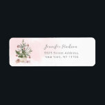 Etiqueta Pink Winter christmas tree Return Address  Label<br><div class="desc">Pink Winter christmas tree Return Address  Label
Matching items available.</div>