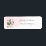 Etiqueta Pink Winter christmas tree Return Address  Label<br><div class="desc">Pink Winter christmas tree Return Address  Label
Matching items available.</div>