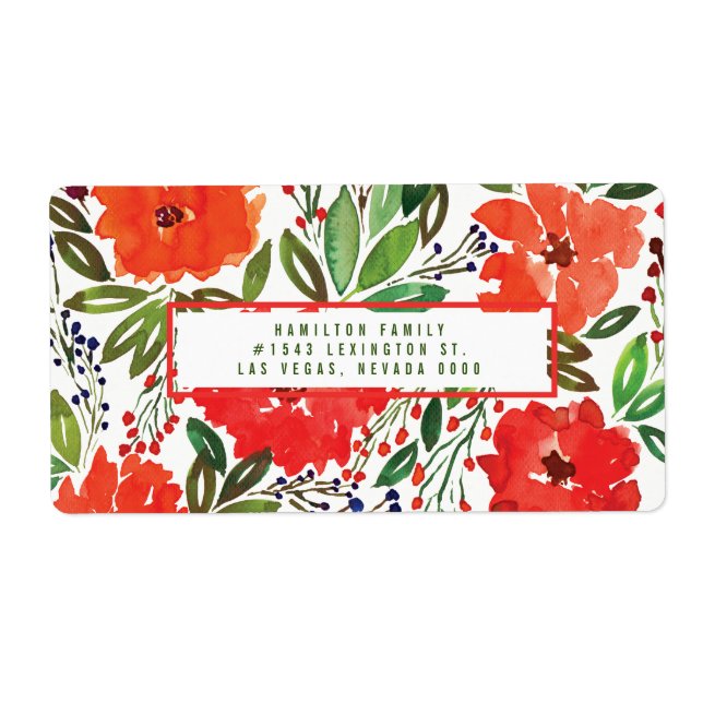 Etiqueta Pintada de Natal e Mão (Frente)