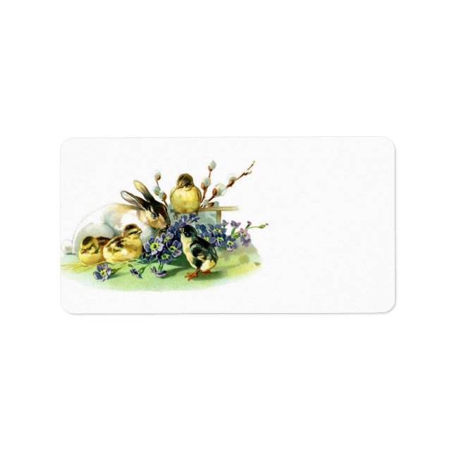 Etiqueta Pintinhos e Bunny (Frente)