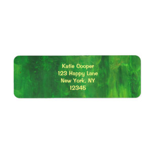 Etiqueta Pintura Abstrato Verde Aleatória