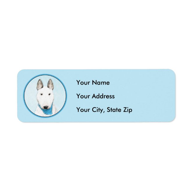 Etiqueta Pintura Bull Terrier - Arte Cachorro Original Boni (Frente)