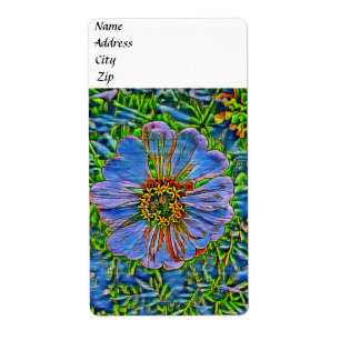 Etiqueta Pintura de flores roxas