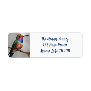 Etiqueta Pintura de Hummingbird de Vibrant Allen