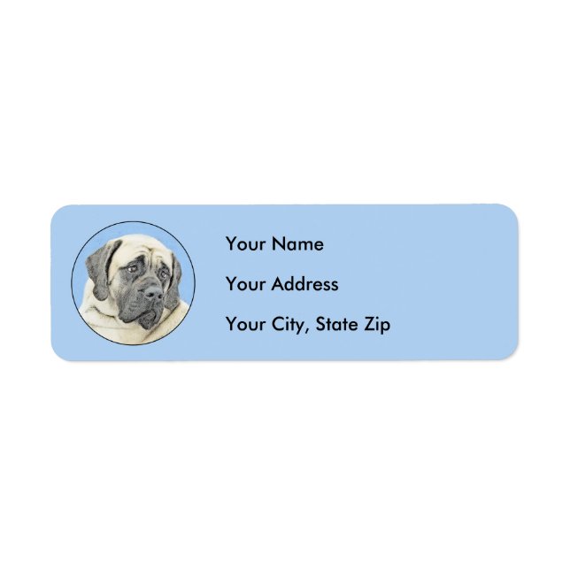 Etiqueta Pintura em Inglês Mastiff (Fawn) - Arte Original p (Frente)