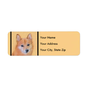 Etiqueta Pintura em Spitz Finlandês - Arte Cachorosa Origin