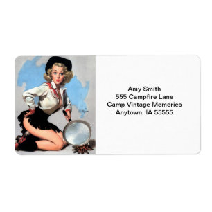 Etiqueta Pinup do Cook de Camfire Retro