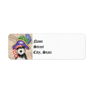 Etiqueta Pirata do Schnauzer diminuto