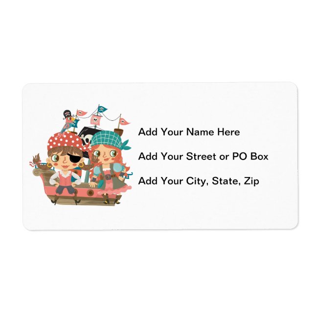 Etiqueta Piratas femininos (Frente)