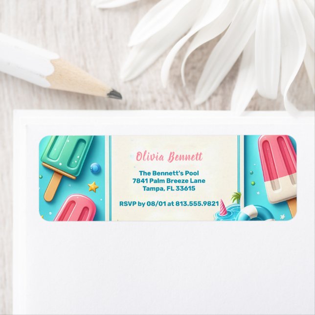 Etiqueta Piscina de Summer Water (Insitu)