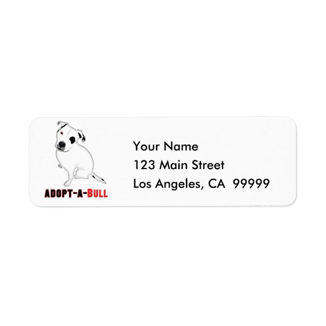 Etiqueta Pitbull Branca Adormecida-A-BULL (Frente)