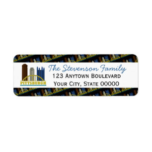 Etiqueta Pittsburgh Pennsylvania Skyline Personalizado