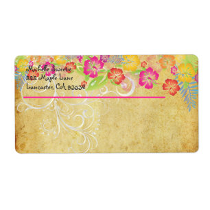 Etiqueta Pix Dezines Leis Havaianas de Hibiscus