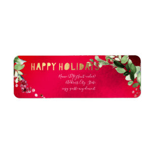 Etiqueta Pix Dezines Watercolor Christmas Wreath