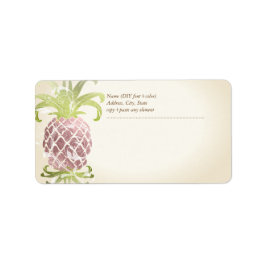 Etiqueta PixDezines Abacaxi/Rosa Dourado Falso