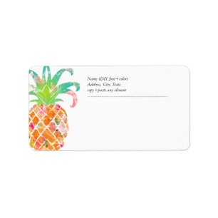 Etiqueta PixDezines Aloha Pineapple+Floral