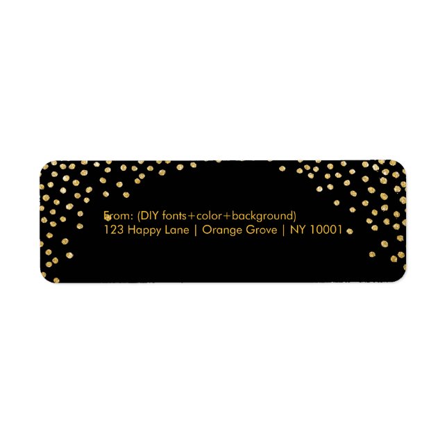 Etiqueta PixDezines deslumbrada com ouro/fundo de fotos (Frente)