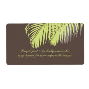 Etiqueta PixDezines DIY cor! fronhas verdes de palma