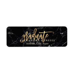 Etiqueta PixDezines Graduation/Faux Gold Script Font