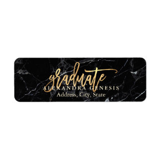 Etiqueta PixDezines Graduation/Faux Gold Script Font