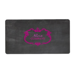 Etiqueta PixDezines Quadro Negro+Magenta Whimsy Moldura