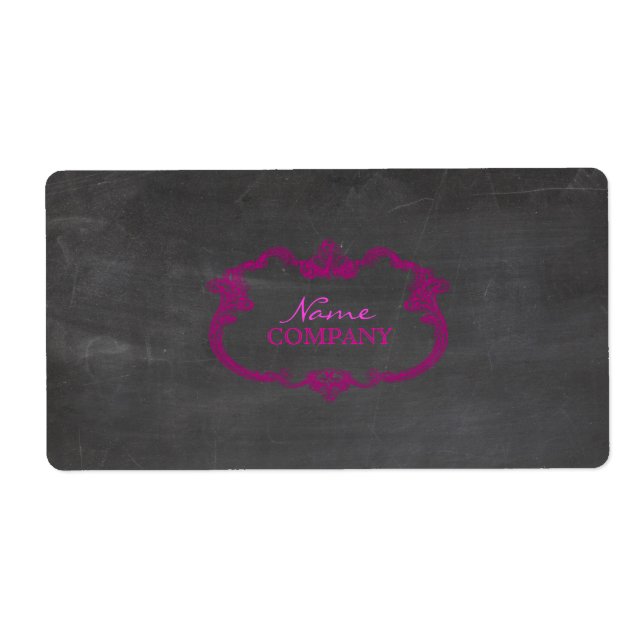 Etiqueta PixDezines Quadro Negro+Magenta Whimsy Moldura (Frente)