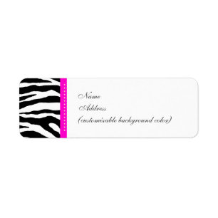 Etiqueta PixDezines Safari, branco + preto, zebra