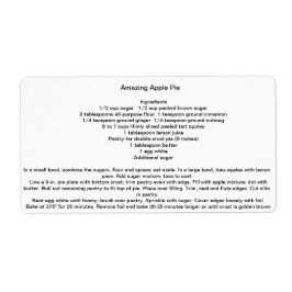 Etiqueta Pizza de Maçã Incrível