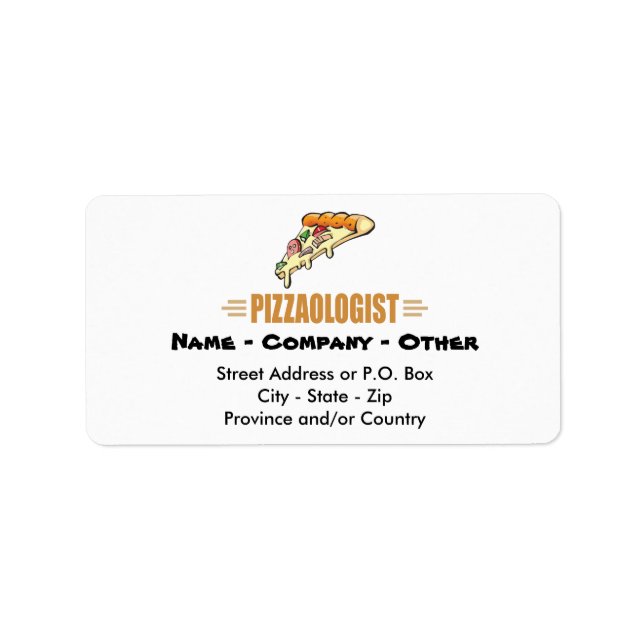 Etiqueta Pizza Engraçada (Frente)