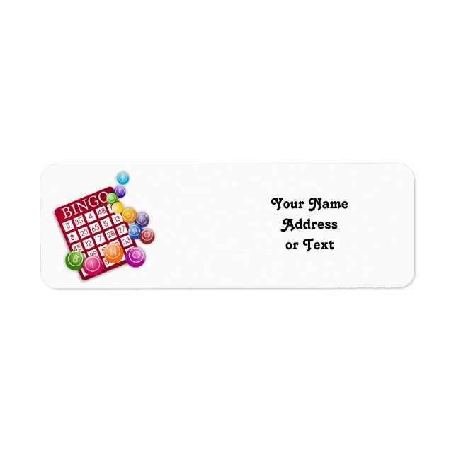Etiqueta Placa BINGO com BINGO Balls (Frente)