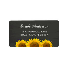 Etiqueta Placa de Calçado Rustic Country Sunflower