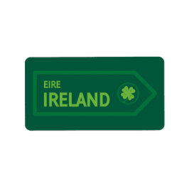 Etiqueta Placa de Estrada da Irlanda