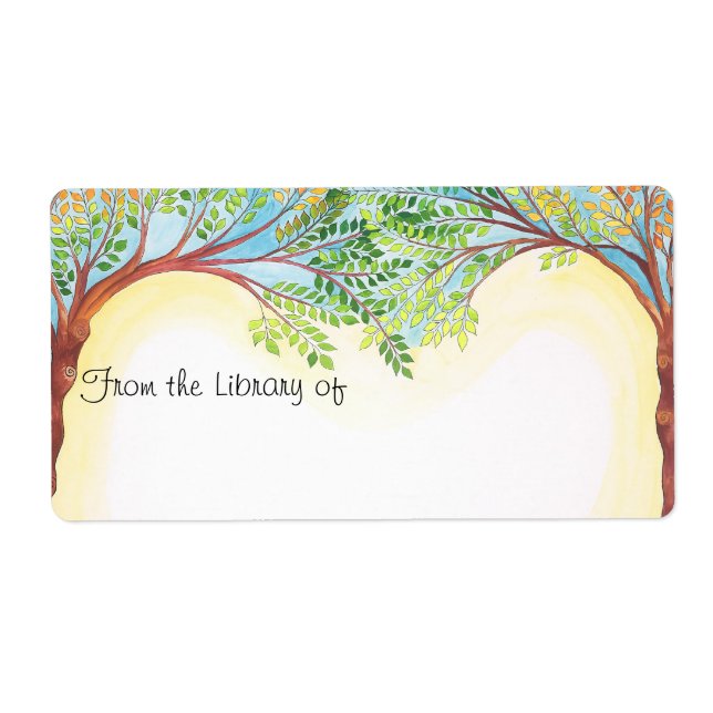 Etiqueta Placa do Livro das Árvores (Frente)