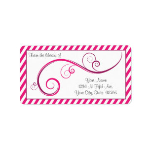 Etiqueta Placa giratória magenta personalizada