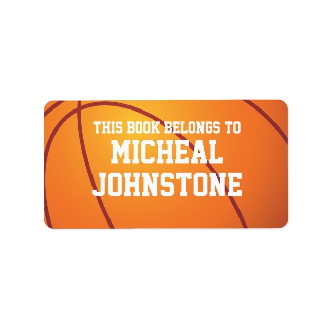 Etiqueta Placa personalizada de basquete (Frente)